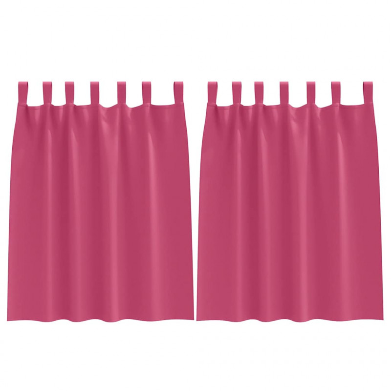 Firany blackout z kółkami 2 pcs Jasnoróżowy 140 x 140 cm