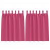 Firany blackout z kółkami 2 pcs Jasnoróżowy 140 x 140 cm
