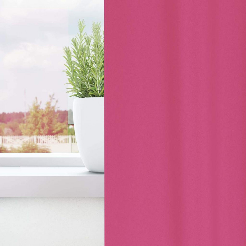 Firany blackout z kółkami 2 pcs Jasnoróżowy 140 x 140 cm