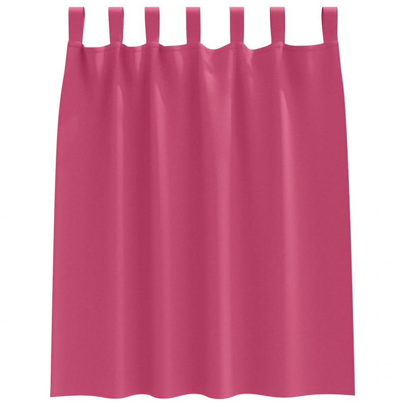 Firany blackout z kółkami 2 pcs Jasnoróżowy 140 x 140 cm