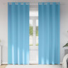 Firany blackout z kółkami 2 pcs Jasnoniebieski 225 x 140 cm