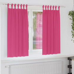Firany blackout z kółkami 2 pcs Jasnoróżowy 175 x 140 cm