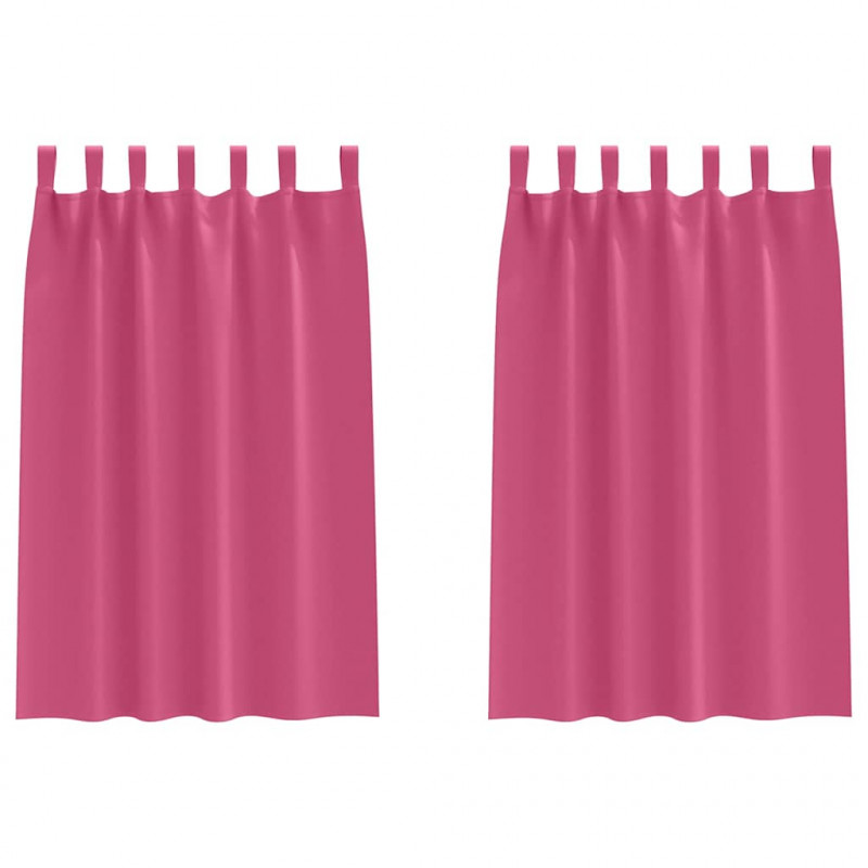 Firany blackout z kółkami 2 pcs Jasnoróżowy 175 x 140 cm
