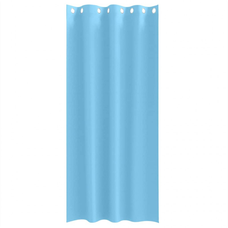 Firany blackout z kółkami 2 pcs Jasnoniebieski 225 x 140 cm