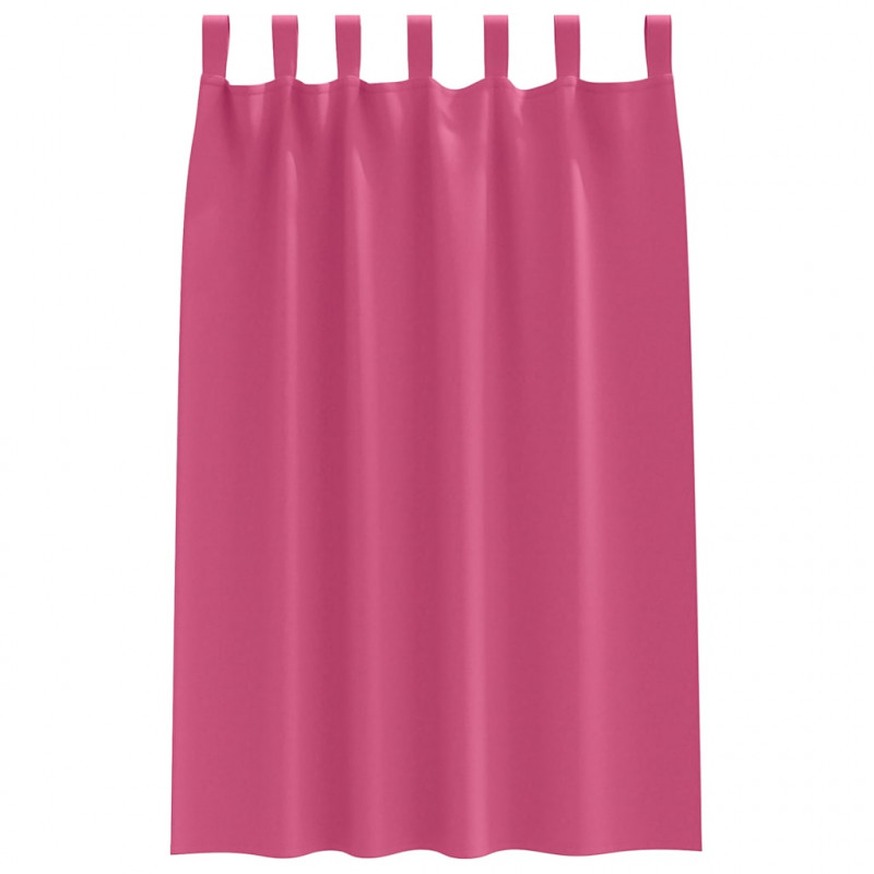 Firany blackout z kółkami 2 pcs Jasnoróżowy 175 x 140 cm