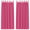 Firany blackout z kółkami 2 pcs Jasnoróżowy 245 x 140 cm