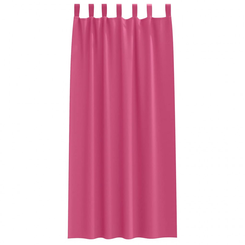 Firany blackout z kółkami 2 pcs Jasnoróżowy 245 x 140 cm
