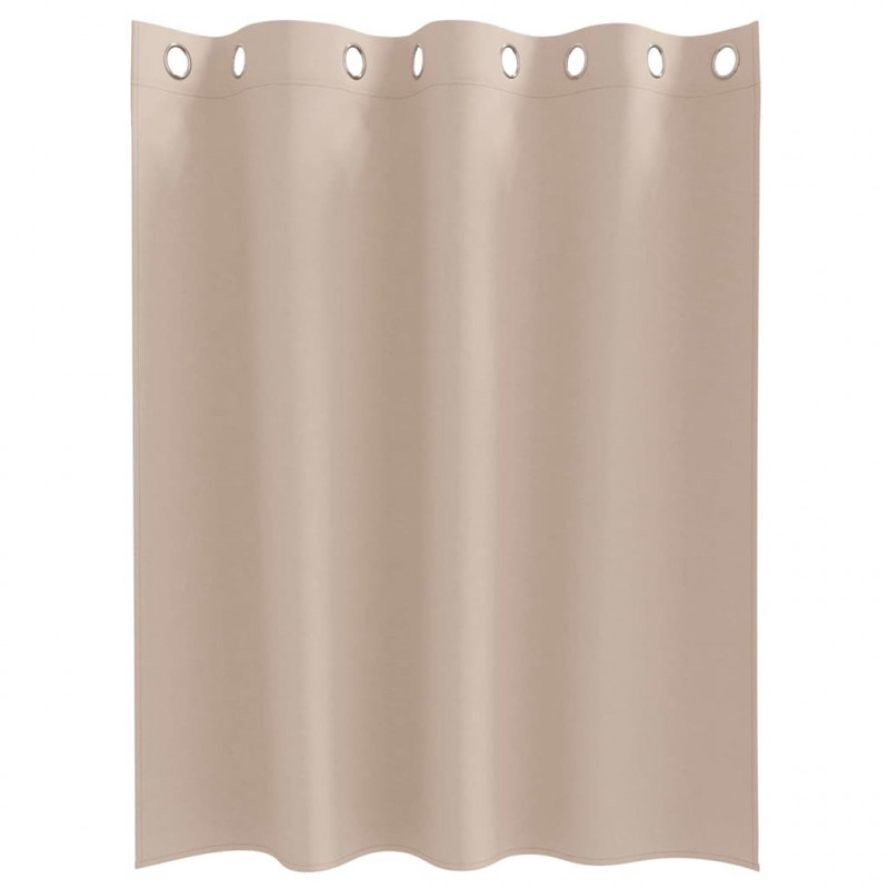 Firany blackout z kółkami 2 pcs Ciemnoszary 140 x 140 cm