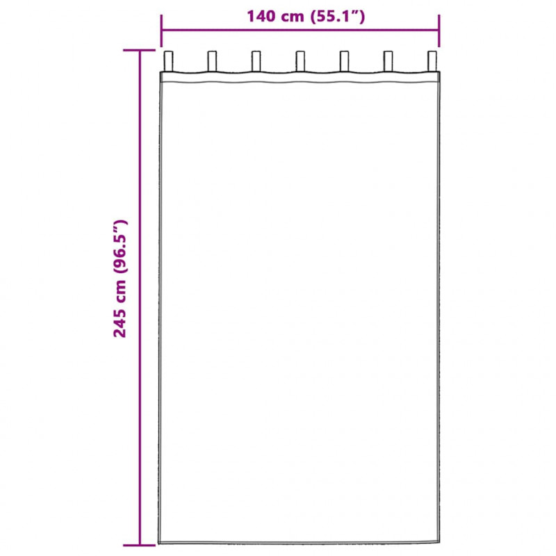 Zasłony zaciemniające 2 pcs Ciemnoniebieski 140 x 245 cm