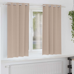 Firany blackout z kółkami 2 pcs Ciemnoszary 175 x 140 cm