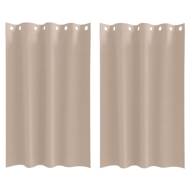 Firany blackout z kółkami 2 pcs Ciemnoszary 175 x 140 cm