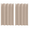 Firany blackout z kółkami 2 pcs Ciemnoszary 175 x 140 cm