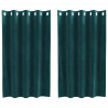Zasłony zaciemniające 2 pcs Ciemna zieleń 140 x 140 cm Aksamit
