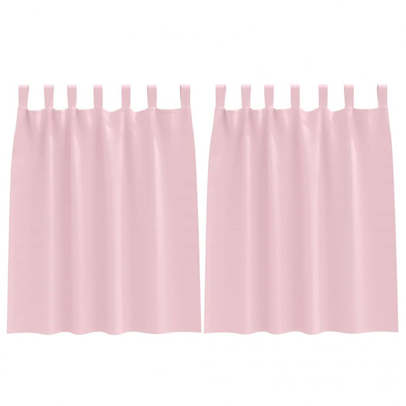 Firany blackout z kółkami 2 pcs Dziecięcy róż 140 x 140 cm