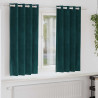 Zasłony zaciemniające 2 pcs Ciemna zieleń 140 x 175 cm Aksamit