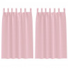 Firany blackout z kółkami 2 pcs Dziecięcy róż 175 x 140 cm