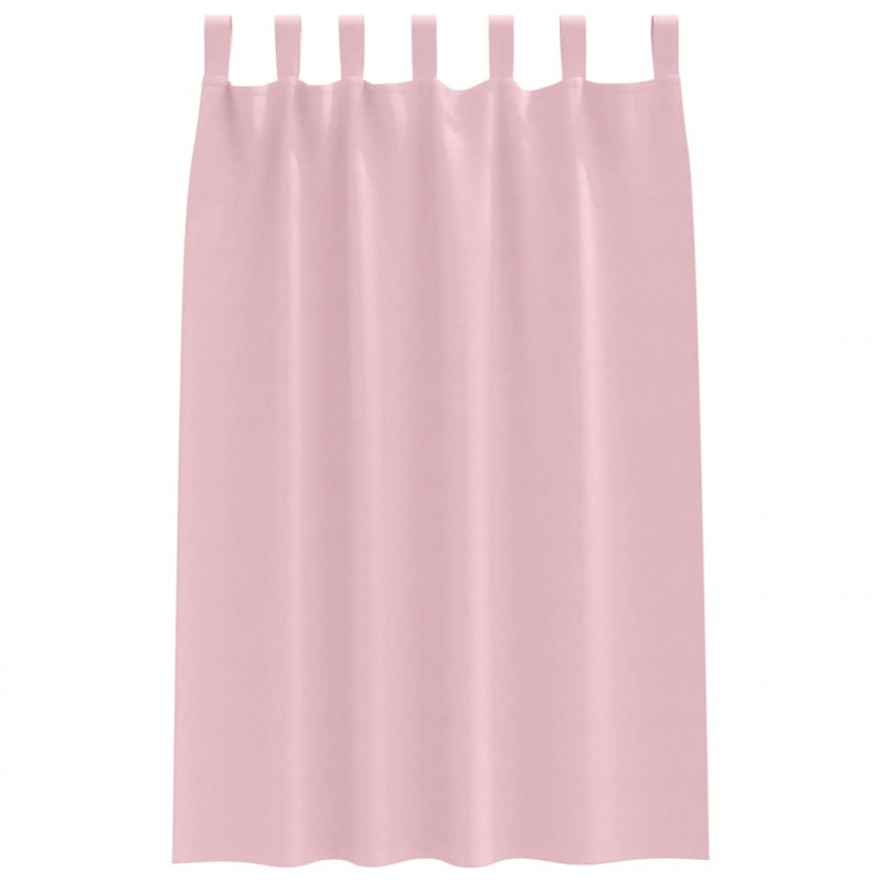 Firany blackout z kółkami 2 pcs Dziecięcy róż 175 x 140 cm