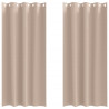 Firany blackout z kółkami 2 pcs Ciemnoszary 260 x 140 cm