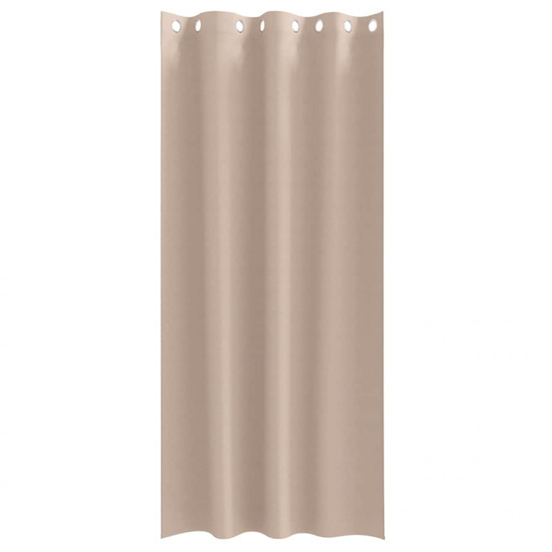 Firany blackout z kółkami 2 pcs Ciemnoszary 260 x 140 cm