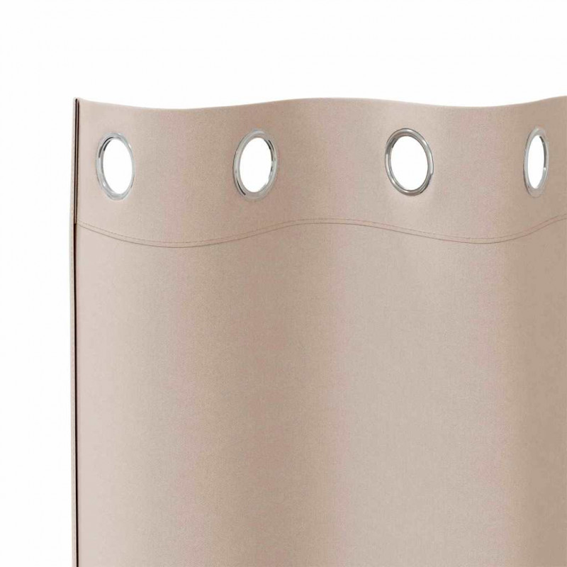 Firany blackout z kółkami 2 pcs Ciemnoszary 260 x 140 cm