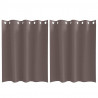 Firany blackout z kółkami 2 pcs Ciemny brąz 140 x 140 cm
