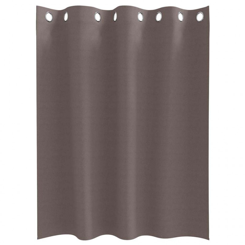 Firany blackout z kółkami 2 pcs Ciemny brąz 140 x 140 cm