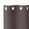 Firany blackout z kółkami 2 pcs Ciemny brąz 140 x 140 cm