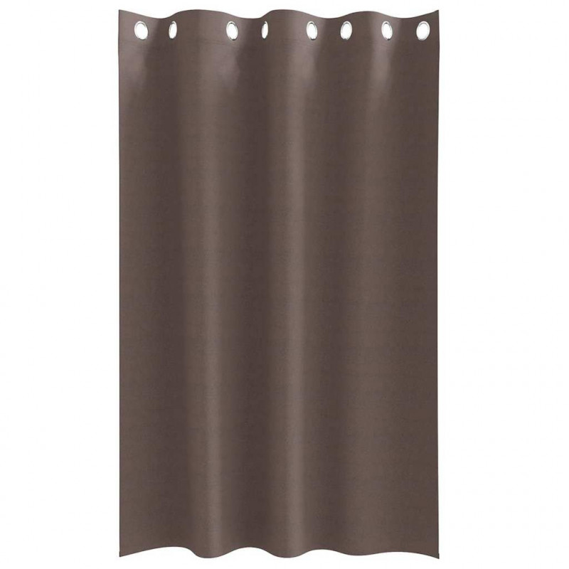 Firany blackout z kółkami 2 pcs Ciemny brąz 175 x 140 cm