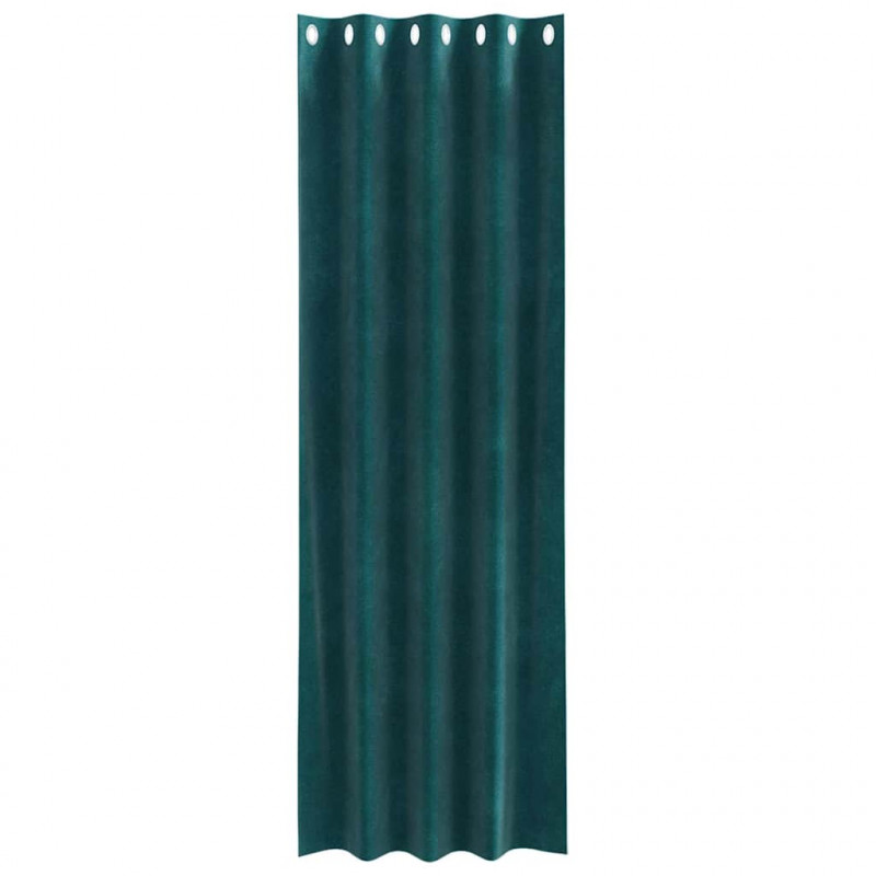 Zasłony zaciemniające 2 pcs Ciemna zieleń 140 x 260 cm Aksamit