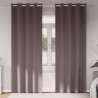 Firany blackout z kółkami 2 pcs Ciemny brąz 225 x 140 cm