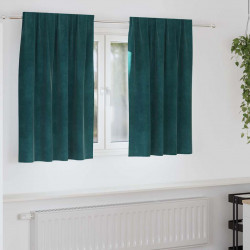 Zasłony zaciemniające 2 pcs Ciemna zieleń 140 x 140 cm Aksamit