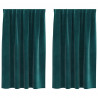 Zasłony zaciemniające 2 pcs Ciemna zieleń 140 x 140 cm Aksamit