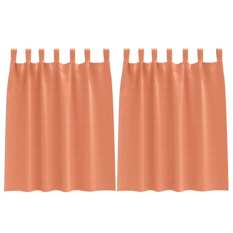 Firany blackout z kółkami 2 pcs terakota 140 x 140 cm Poliester