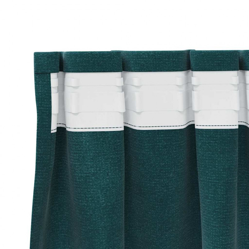 Zasłony zaciemniające 2 pcs Ciemna zieleń 140 x 140 cm Aksamit
