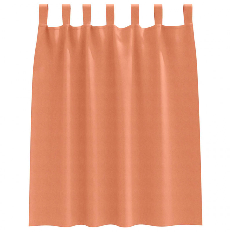 Firany blackout z kółkami 2 pcs terakota 140 x 140 cm Poliester