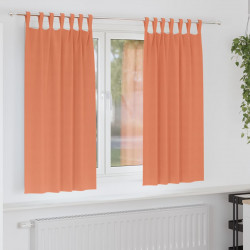 Firany blackout z kółkami 2 pcs terakota 175 x 140 cm Poliester