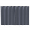 Firany blackout z kółkami 2 pcs Antracyt 140 x 140 cm Poliester
