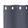 Firany blackout z kółkami 2 pcs Antracyt 140 x 140 cm Poliester