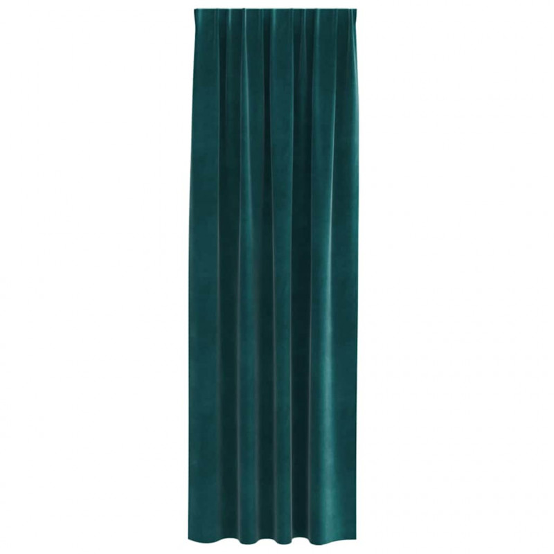 Zasłony zaciemniające 2 pcs Ciemna zieleń 140 x 225 cm Aksamit