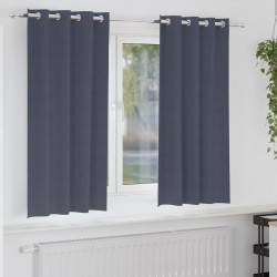 Firany blackout z kółkami 2 pcs Antracyt 175 x 140 cm Poliester