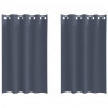 Firany blackout z kółkami 2 pcs Antracyt 175 x 140 cm Poliester