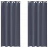 Firany blackout z kółkami 2 pcs Antracyt 225 x 140 cm Poliester