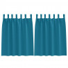 Firany blackout z kółkami 2 pcs Turkusowy 140 x 140 cm