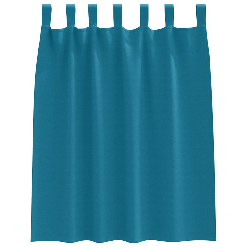 Firany blackout z kółkami 2 pcs Turkusowy 140 x 140 cm