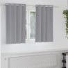 Firany blackout z kółkami 2 pcs Jasnoszary 140 x 140 cm