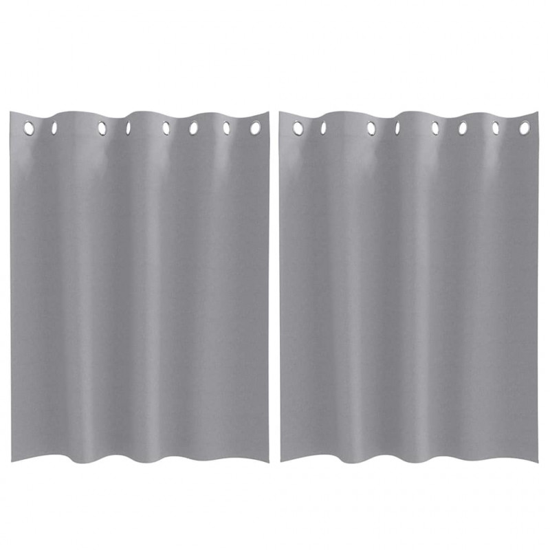 Firany blackout z kółkami 2 pcs Jasnoszary 140 x 140 cm