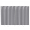 Firany blackout z kółkami 2 pcs Jasnoszary 140 x 140 cm