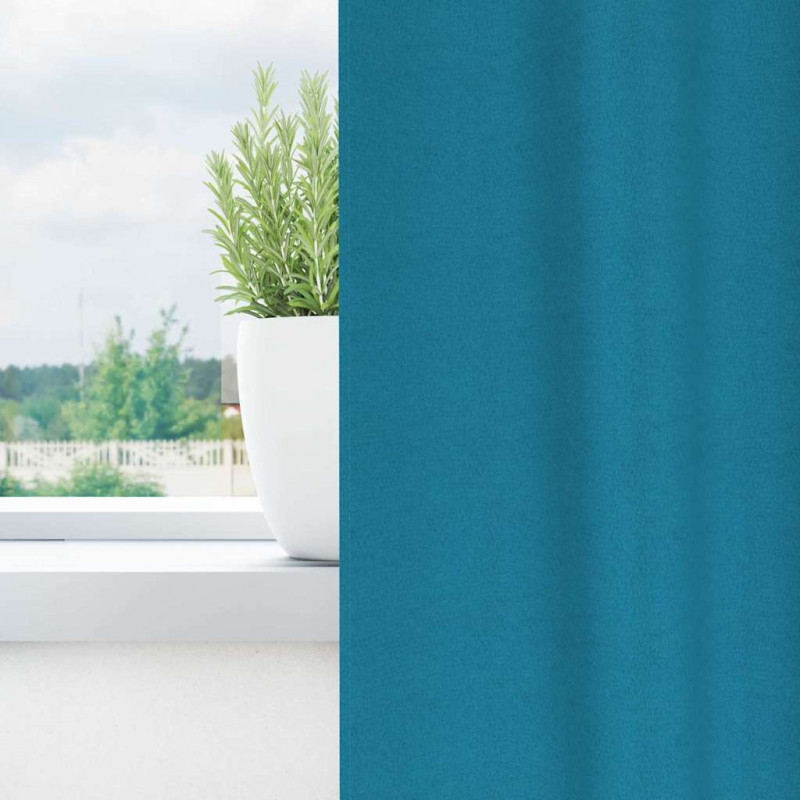 Firany blackout z kółkami 2 pcs Turkusowy 175 x 140 cm