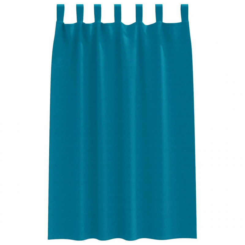 Firany blackout z kółkami 2 pcs Turkusowy 175 x 140 cm