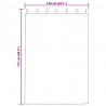 Firany blackout z kółkami 2 pcs Turkusowy 175 x 140 cm